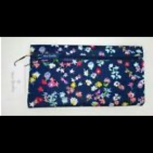 Vera Bradley lighten up pencil case scattered flowers NWT